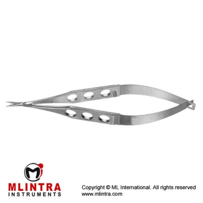 Iris Micro Scissor Straight - Sharp Tips - Small Blades Stainless Steel, 11 cm - 4 1/2"